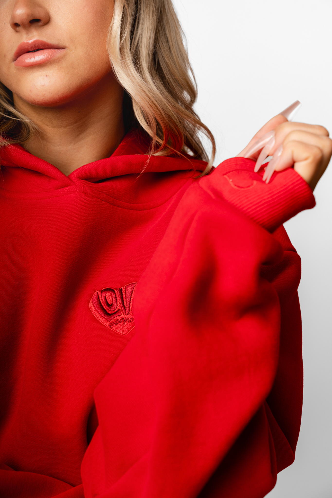 Cherry Red Hoodie: The Luxe Linked Collection