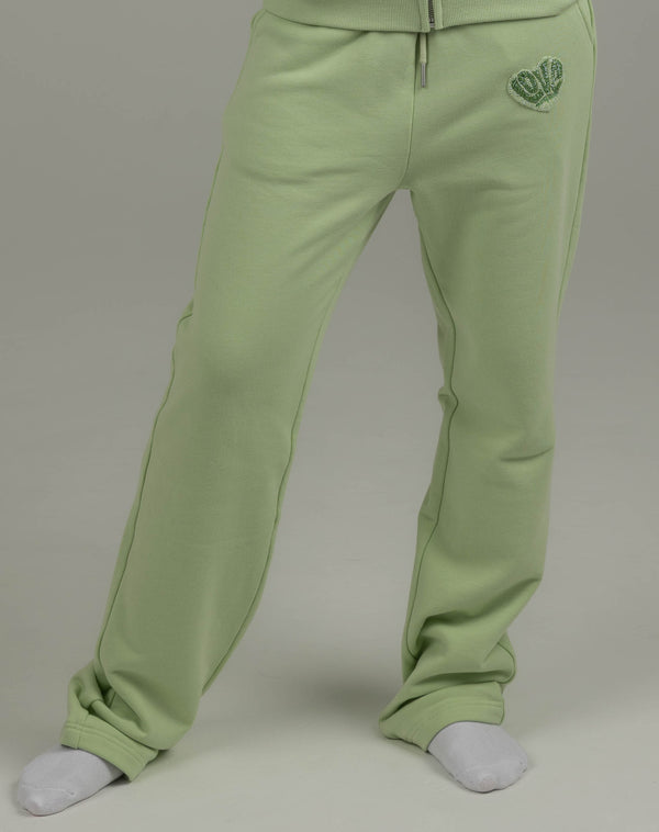 Love Magnet Beaded Logo Sweatpants – Lime Light Edition