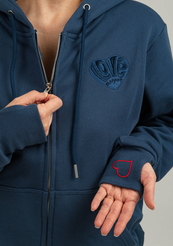Love Magnet Metallic Logo Hoodie – Midnight Bond Edition