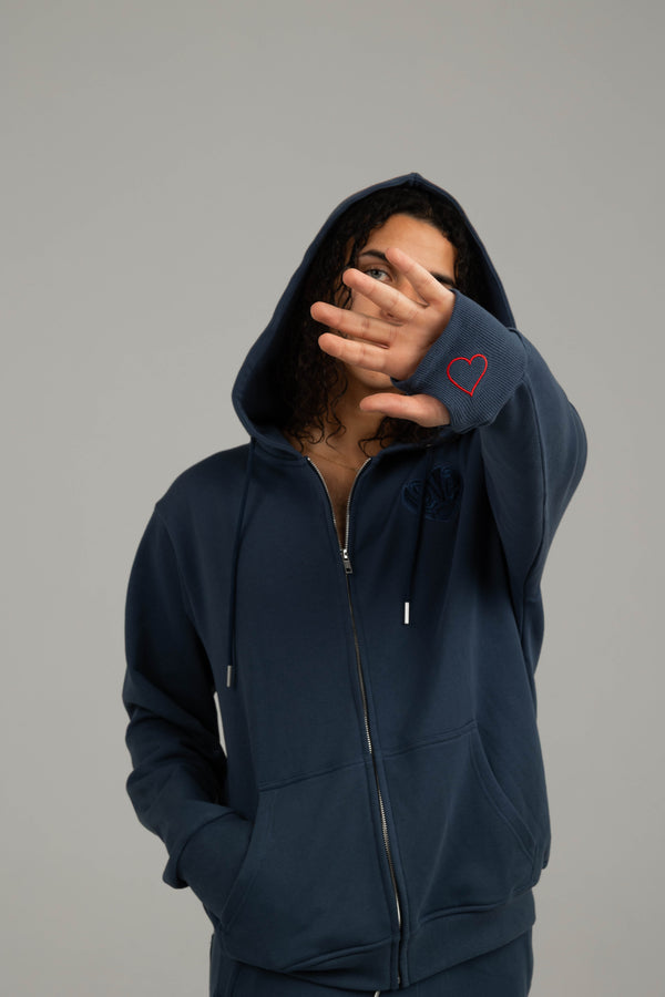 Love Magnet Metallic Logo Hoodie – Midnight Bond Edition