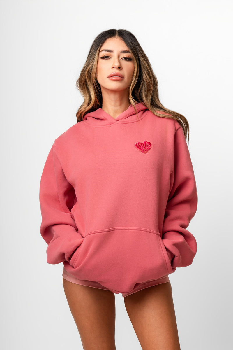 Blush Pink Luxe Linked Hoodie