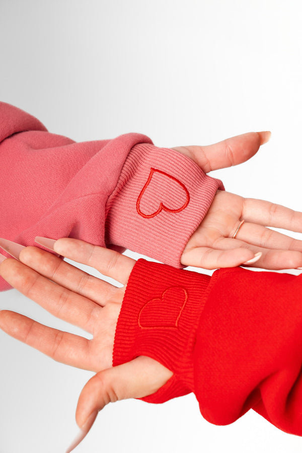 Blush Pink Luxe Linked Hoodie - Flash Sale $30