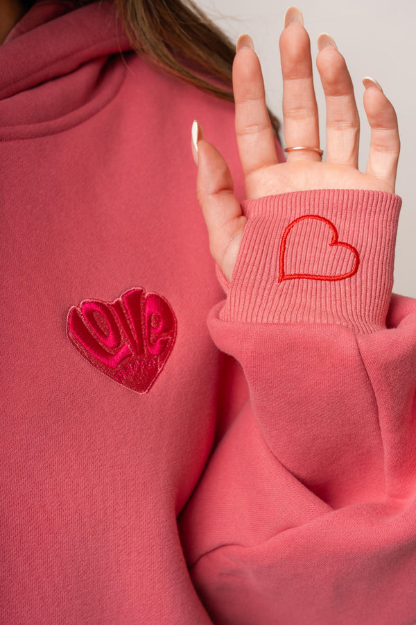 Blush Pink Luxe Linked Hoodie - Flash Sale $30