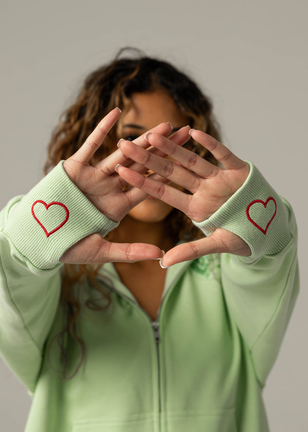 Love Magnet Beaded Logo Hoodie – Lime Light Edition