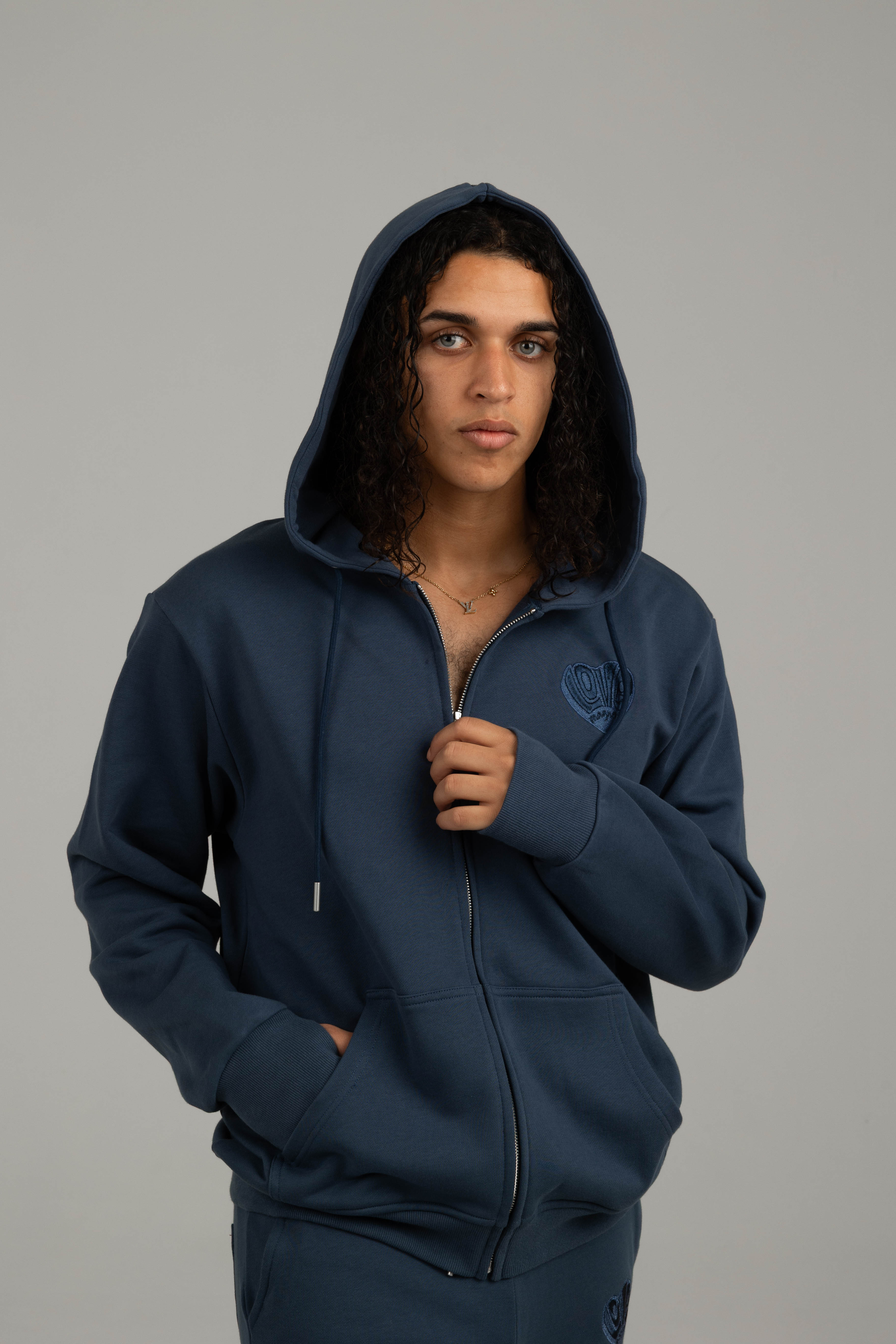 Love Magnet Metallic Logo Hoodie – Midnight Bond Edition