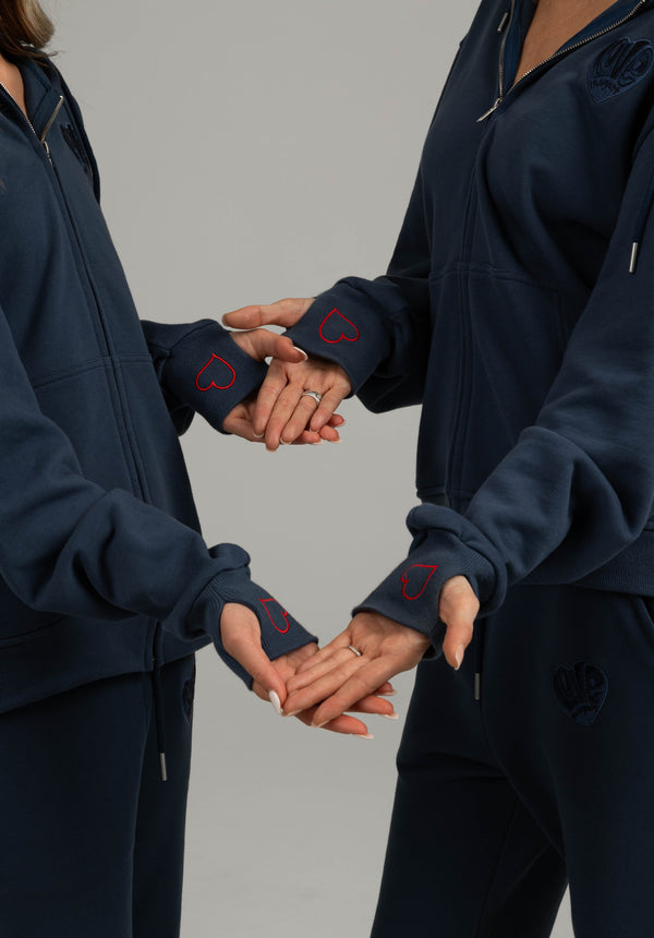 Love Magnet Metallic Logo Hoodie – Midnight Bond Edition